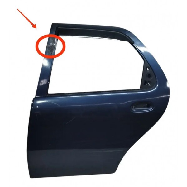 Porta Traseira Esquerda Fiat Palio 1996 1997 Á 2000 Detalhe Traseira Esquerda Azul