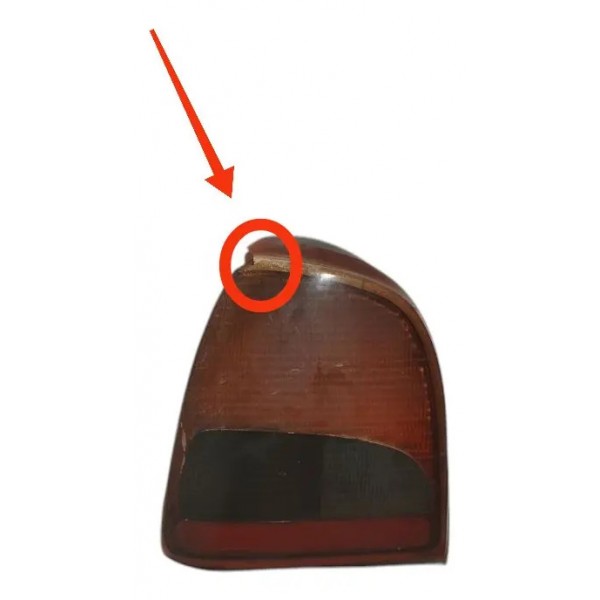 Lanterna Traseira Esquerda Vw Gol G2 1995 Á 2000 Detalhe Esquerdo/motorista Vermelho