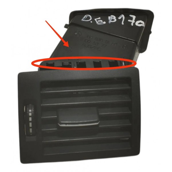 Difusor Ar Esquerdo B170 B180 B200 2008 Á 2011 (detalhe)